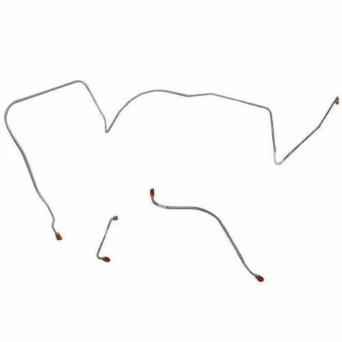 1966 Pontiac LeMans Front Brake Line Kit Power Drum Brakes Stainless AKT6602SS